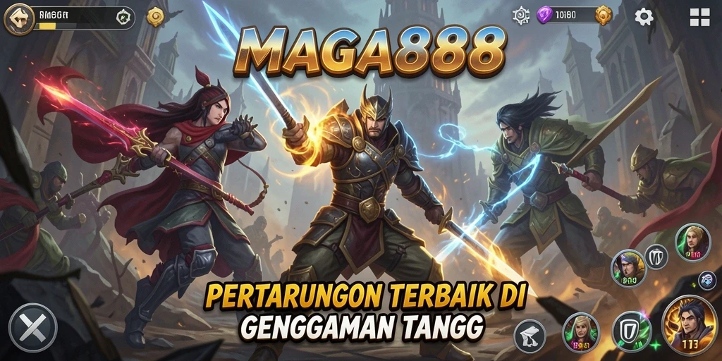 Tampilan aksi seru dari pertarungan di MAGA888.