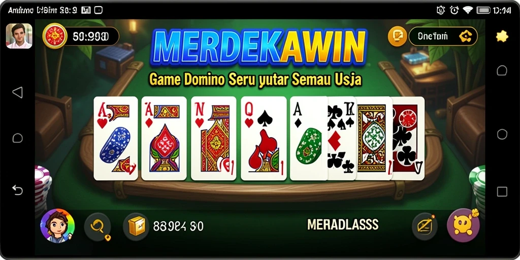 Tampilan gameplay seru dalam MERDEKAWIN dengan desain yang menarik.