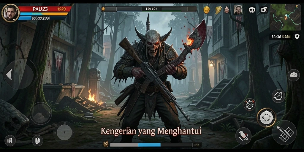 Tampilan menyeramkan dari gameplay PAUS123 yang menggugah rasa takut.