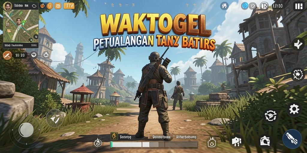 Tampilan gameplay WAKTOGEL yang mengasyikkan di dunia terbuka.