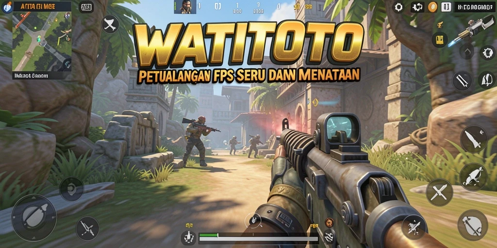 Screenshot gameplay WATITOTO dengan aksi pertempuran yang mendebarkan.
